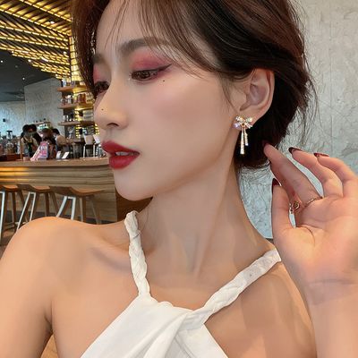 Korean trendy Bow earring_img_3
