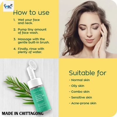 Zayn & Myza Tea Tree and Salicylic Acid Foaming Face Wash for Women (100ml_img_1