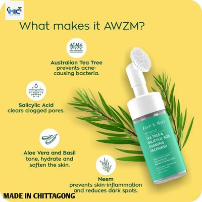 Zayn & Myza Tea Tree and Salicylic Acid Foaming Face Wash for Women (100ml_img_3