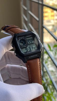 CASIO WORLD TIMER | BLACK BODY LIGHT BROWN BELT (MASTER GRADE)_img_0