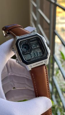 CASIO WORLD TIMER | SELVER BODY LIGHT BROWN BELT (MASTER GRADE)_img_0