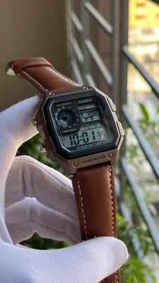 CASIO WORLD TIMER | ROSE GOLD BODY LIGHT BROWN BELT (MASTER GRADE)_img_0