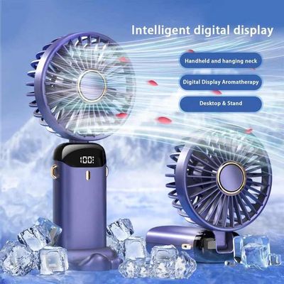 Cross-border N15 handheld fan usb mini portable folding charging small fan halterneck silent desktop small electric fan_img_6
