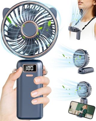 Cross-border N15 handheld fan usb mini portable folding charging small fan halterneck silent desktop small electric fan_img_11