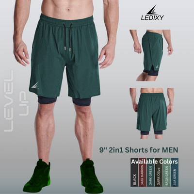 9" Inseam 2in1 Shorts for Men BSS04_img_6