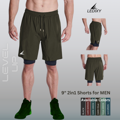 9" Inseam 2in1 Shorts for Men BSS04_img_7