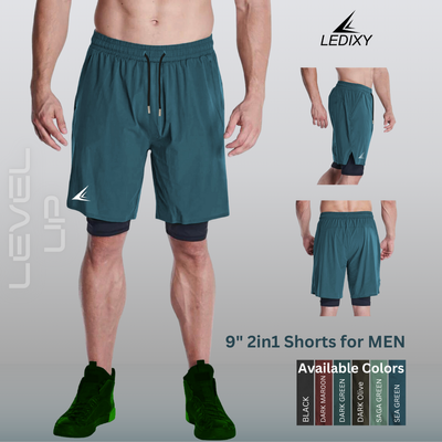 9" Inseam 2in1 Shorts for Men BSS04_img_9