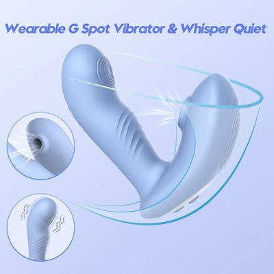 Wireless Remote Control Sucking Vibrator for Women,Heating G Spot Sucker Clitoris Stimulator Dildo Sex Toys Goods for Adults_img_1