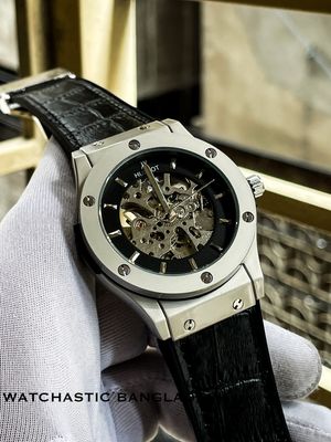 Hublot Auto Texture Belt Black Belt Silver case_img_0