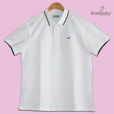 Crocodile Solid White Color Polo T-Shirt_img_1