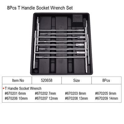 Harden 8pcs T - Handle Socket Wrench Set : ( 6, 7, 8, 9, 10, 12, 13, 14mm ) 520658_img_6