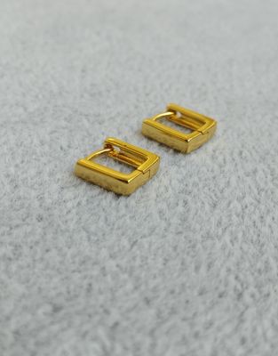 Recto hoop earrings - 0.9 cm_img_0