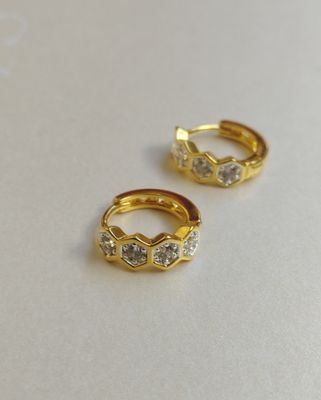 Honey hoop earrings - 1.4 cm_img_0