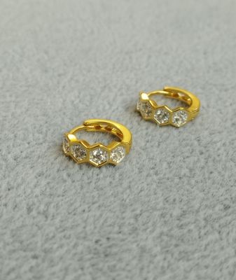 Honey hoop earrings - 1.4 cm_img_1