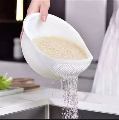 01 pcs Perfect Plastic Washing Bowl For Rice Vegetables Fruits Container 2 in 1 Plastic Rice Washer Strainer and Colander_img_6