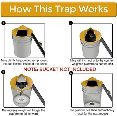 Mouse Trap Flip and Slide Bucket Lid Mice Rat Trap For Indoor Outdoor Multi Catch Auto Reset_img_4
