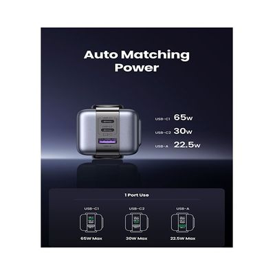 UGREEN Nexode RG CD361 3-Port 65W GaN Fast Charger (EU) - Price in Bangladesh_img_1