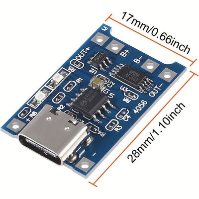 TP4056 ETA9640 Lithium Battery Charger Board with Battery Protection Type C and Micro USB Charging Port 5V 1A using mini UPS Circuit for wpg Onu Router_img_2