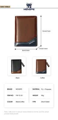 💥MENSPE PU Leather Wallet with Zipper_img_14