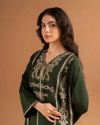 Majestic Green-Designer Embroidered 2-Pis Set_img_1
