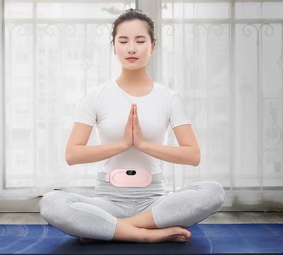 Electric Waist Belt Device, Fast Heating Belly Pad Portable Cordless Heating Pad with 3 Heat Levels and 4 Massage Modes_img_4
