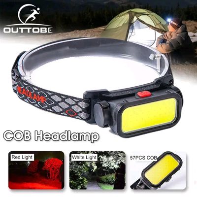💥Outtobe USB Rechargeable COB Waterproof Powerful LED Headlight_img_0