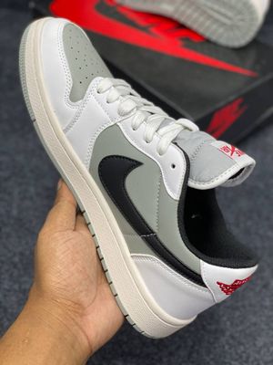 NIKE Air Jordan 1 Low Barb white gray_img_1