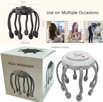 Electric Head Massager for Stress Relief, Scalp Massage, Physiotherapy Claw_img_1