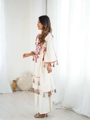 প্রিমিয়াম চায়না লিলেন জামা সালোয়ার সেট_img_1