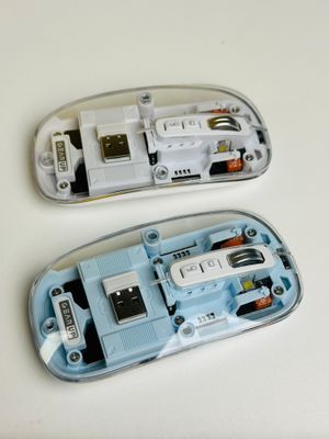 GearUP WM30 Transparent Crystal 2.4G + Bluetooth Magnetic Wireless Mouse- Blue Color_img_4