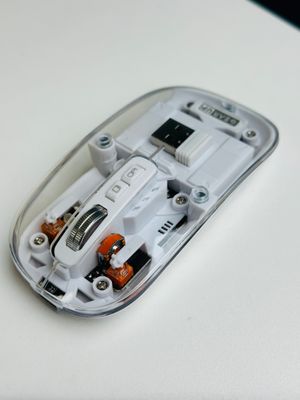 GearUP WM30 Transparent Crystal 2.4G + Bluetooth Magnetic Wireless Mouse- Blue Color_img_6