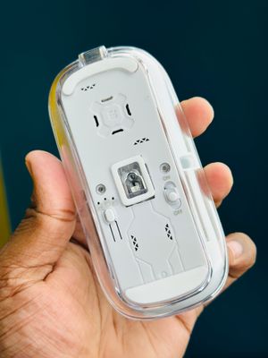 GearUP WM30 Transparent Crystal 2.4G + Bluetooth Magnetic Wireless Mouse- Blue Color_img_8