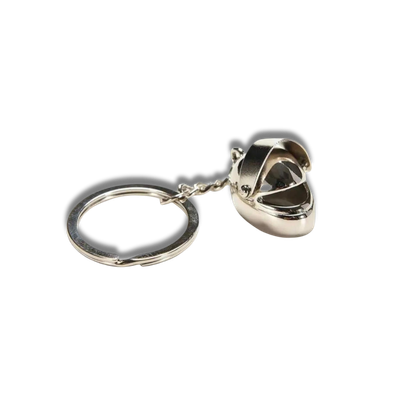 Silver Motorcycle Helmet Model Key Ring_img_0