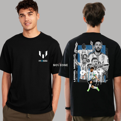 NoveOne N25045– Messi Special Premium Oversized T-Shirt (Color: Black)_img_0