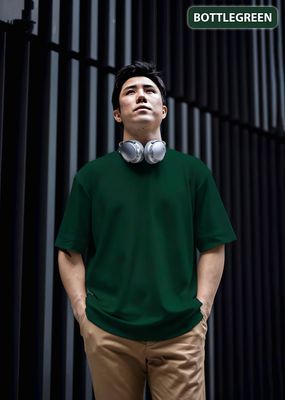 Premium Solid Color Drop Shoulder T-shirt_img_1