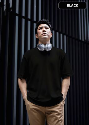 Premium Solid Color Drop Shoulder T-shirt_img_2