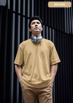 Premium Solid Color Drop Shoulder T-shirt_img_3