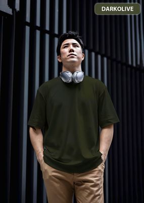 Premium Solid Color Drop Shoulder T-shirt_img_6