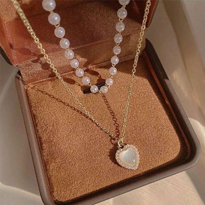 Love heart shape Double layer Parle pendent_img_0