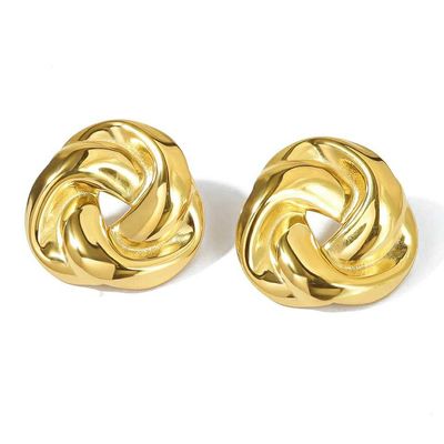Wield and Fire trendy earrings 3 cm Only Gold colour_img_1