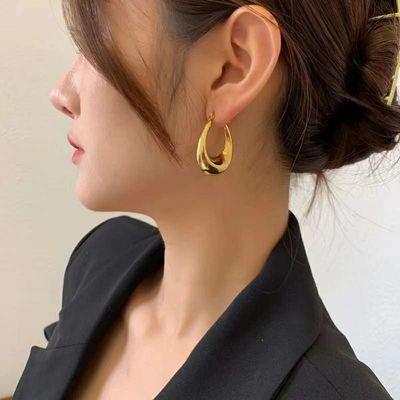 Titanium steal hellow water drop earring_img_1