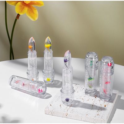 Transfarent jelly flowers lip gloss lipstick_img_2