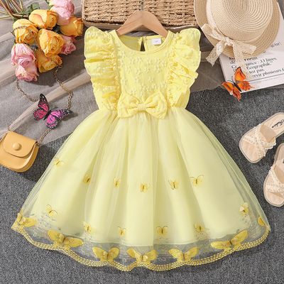 Imported ✨ Girls' Summer Sleeveless Lace & Mesh Princess Dress_img_0