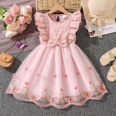 Imported ✨ Girls' Summer Sleeveless Lace & Mesh Princess Dress_img_0