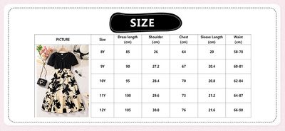 Imported 🌸 Girls’ Summer Floral Printed Elegant Dress – Crewneck_img_1