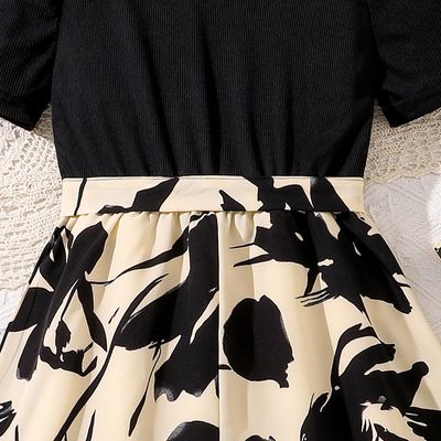 Imported 🌸 Girls’ Summer Floral Printed Elegant Dress – Crewneck_img_7