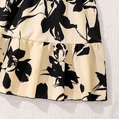 Imported 🌸 Girls’ Summer Floral Printed Elegant Dress – Crewneck_img_9