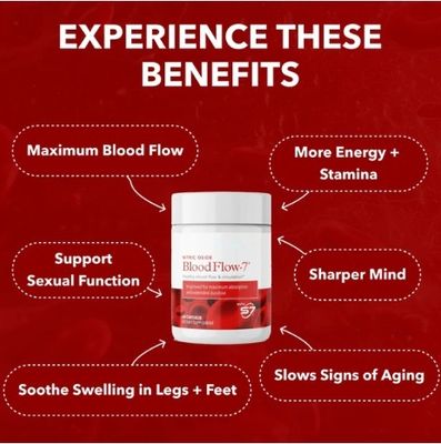 Nitric Oxide Blood Flow 7 - 90 Capsules - Made in UK_img_3