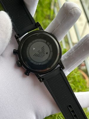 ARMANI CHRONO FULL BLACK SILICONE BELT (AA)_img_1