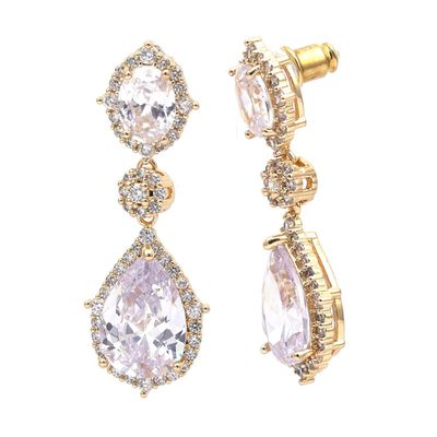 Sansa earrings golden - sterling silver post_img_2